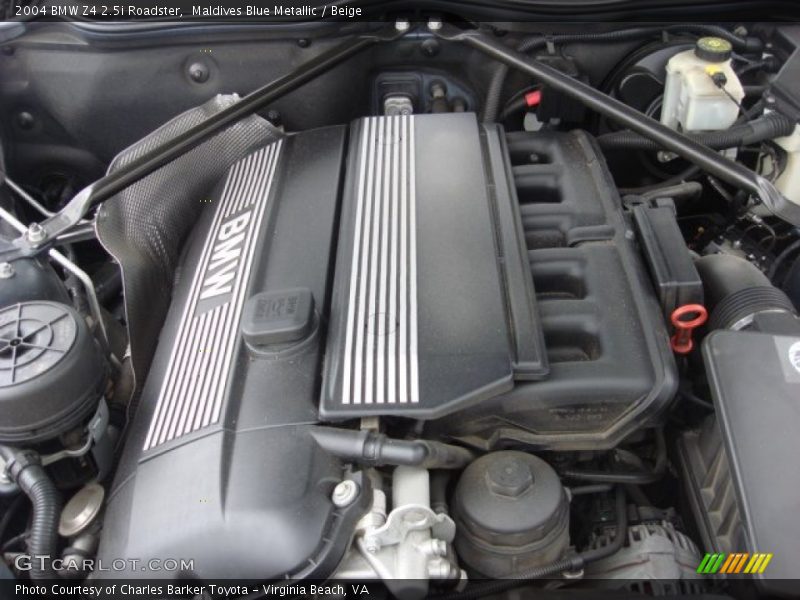 Maldives Blue Metallic / Beige 2004 BMW Z4 2.5i Roadster