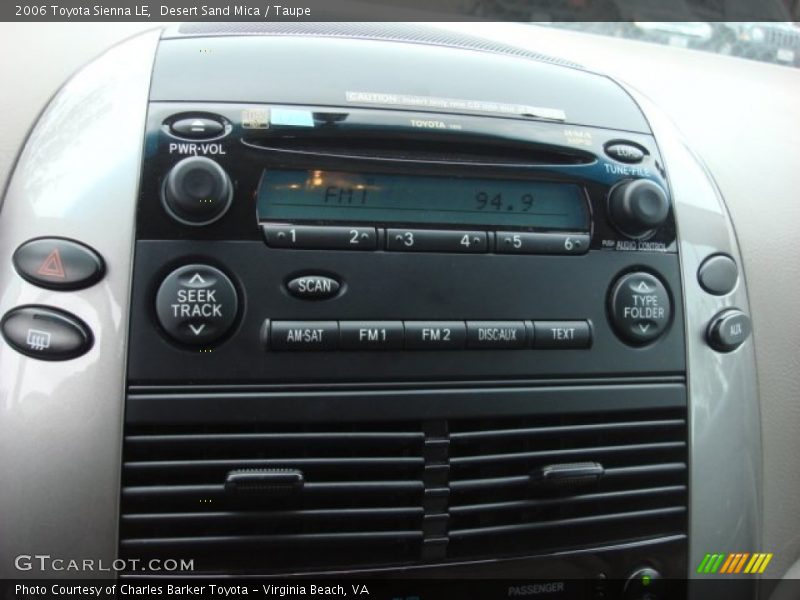 Desert Sand Mica / Taupe 2006 Toyota Sienna LE