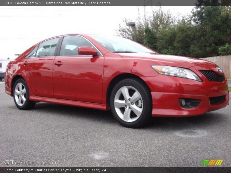Barcelona Red Metallic / Dark Charcoal 2010 Toyota Camry SE