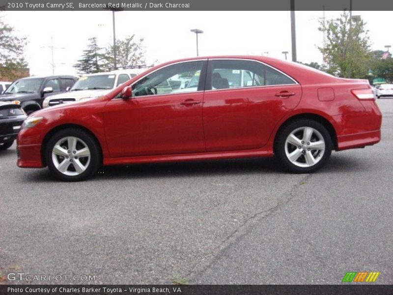 Barcelona Red Metallic / Dark Charcoal 2010 Toyota Camry SE