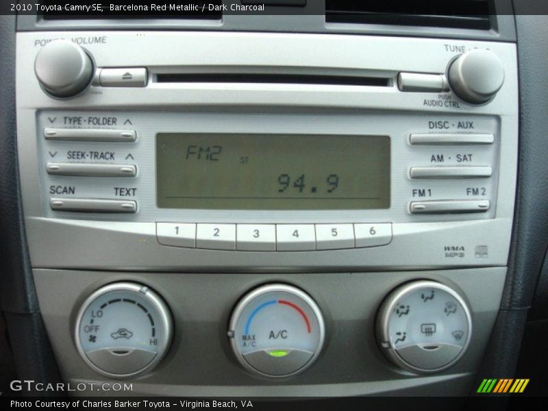 Barcelona Red Metallic / Dark Charcoal 2010 Toyota Camry SE