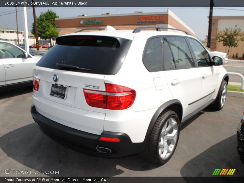 Alpine White / Black 2009 BMW X5 xDrive48i