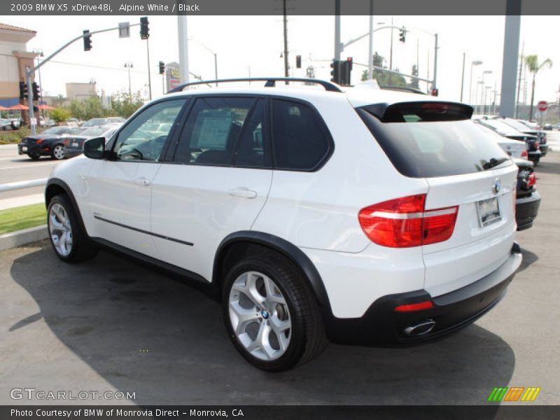 Alpine White / Black 2009 BMW X5 xDrive48i