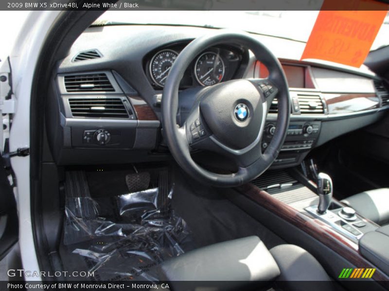 Alpine White / Black 2009 BMW X5 xDrive48i