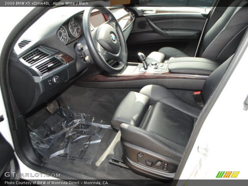 Alpine White / Black 2009 BMW X5 xDrive48i