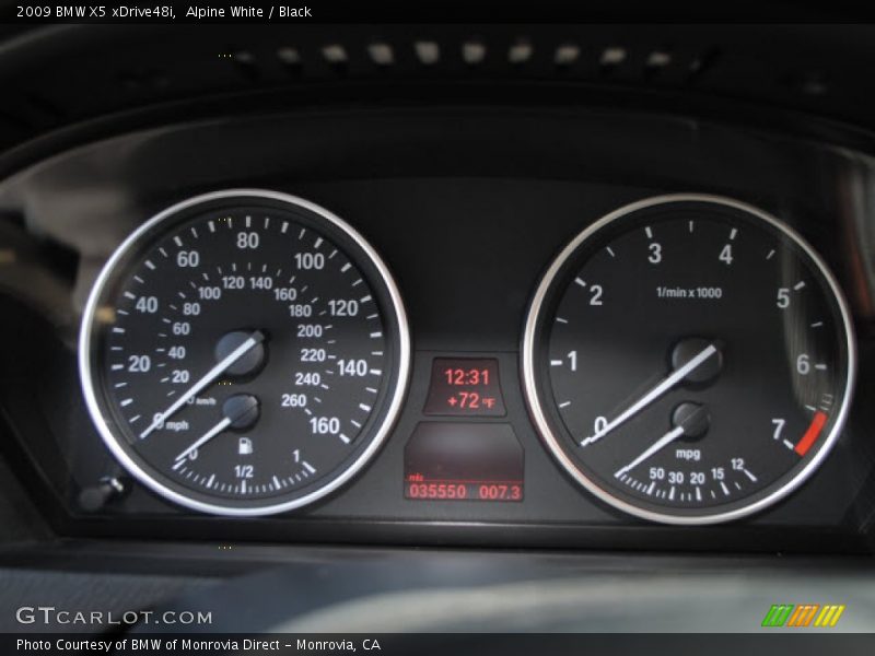 Alpine White / Black 2009 BMW X5 xDrive48i