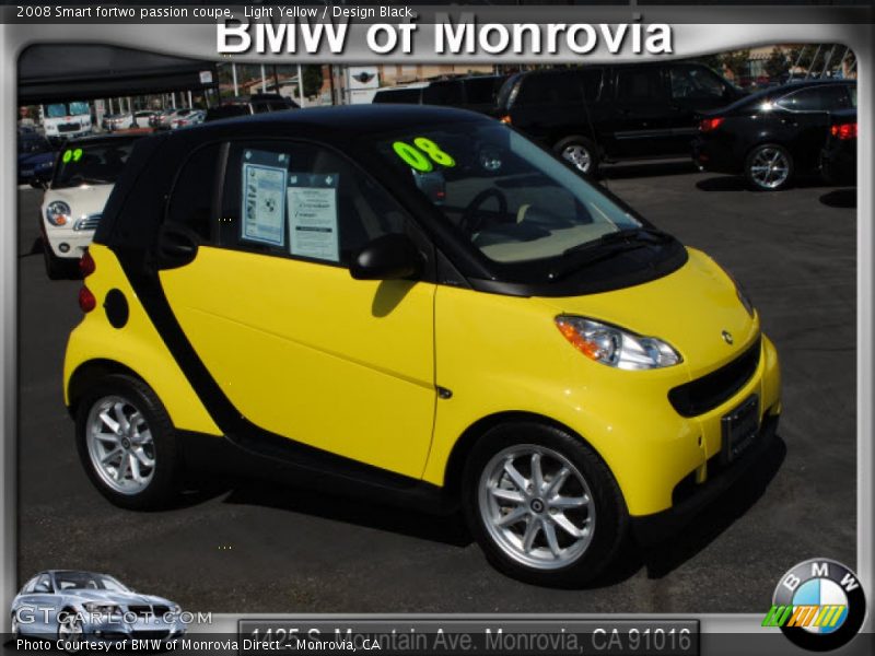 Light Yellow / Design Black 2008 Smart fortwo passion coupe
