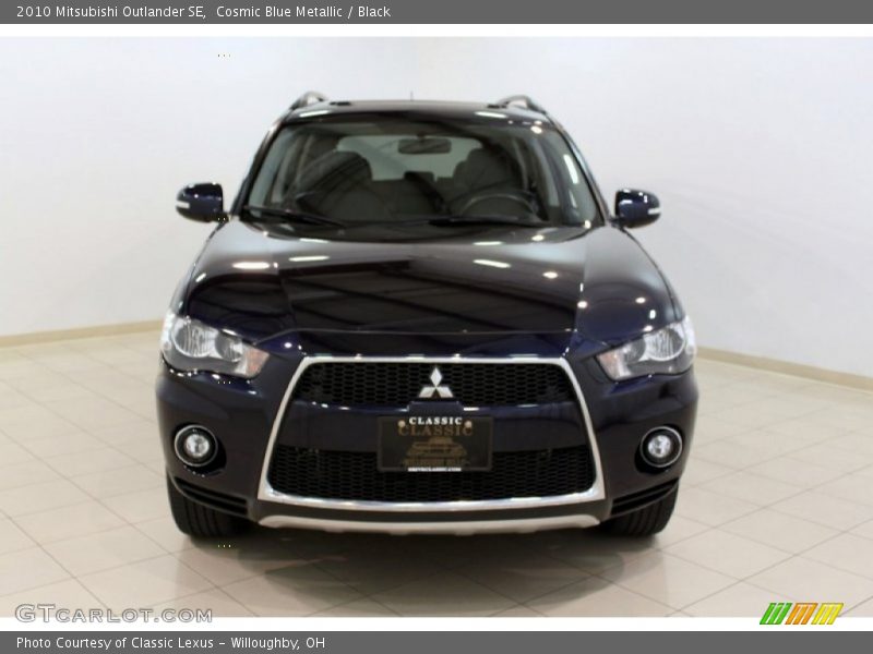 Cosmic Blue Metallic / Black 2010 Mitsubishi Outlander SE