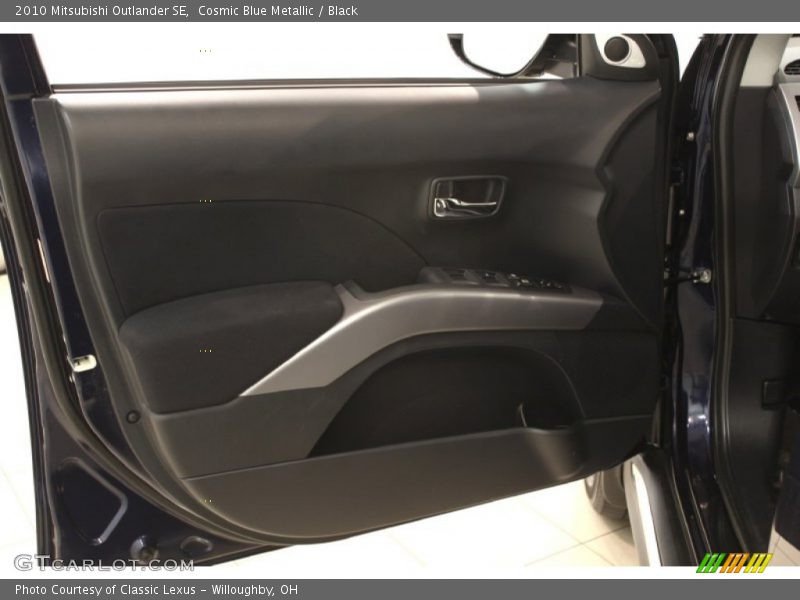 Cosmic Blue Metallic / Black 2010 Mitsubishi Outlander SE