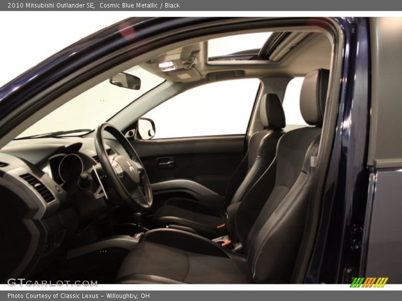 Cosmic Blue Metallic / Black 2010 Mitsubishi Outlander SE