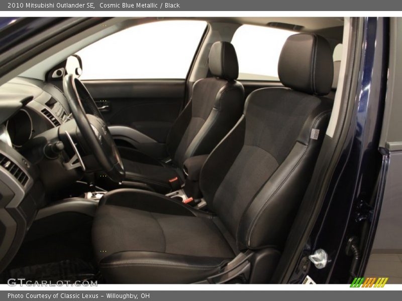 Cosmic Blue Metallic / Black 2010 Mitsubishi Outlander SE
