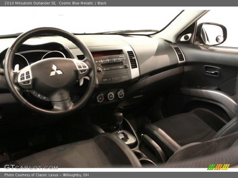 Cosmic Blue Metallic / Black 2010 Mitsubishi Outlander SE