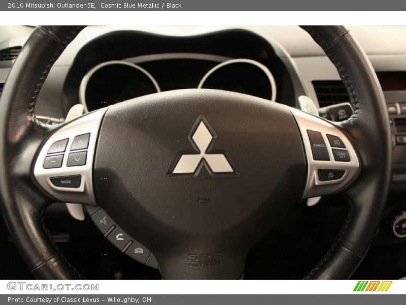 Cosmic Blue Metallic / Black 2010 Mitsubishi Outlander SE