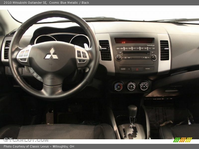 Cosmic Blue Metallic / Black 2010 Mitsubishi Outlander SE