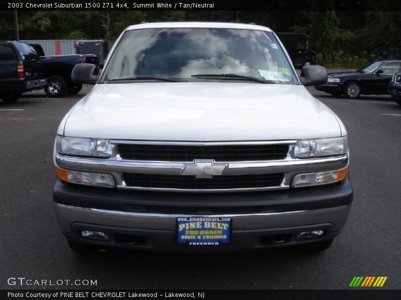 Summit White / Tan/Neutral 2003 Chevrolet Suburban 1500 Z71 4x4
