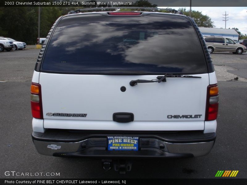 Summit White / Tan/Neutral 2003 Chevrolet Suburban 1500 Z71 4x4