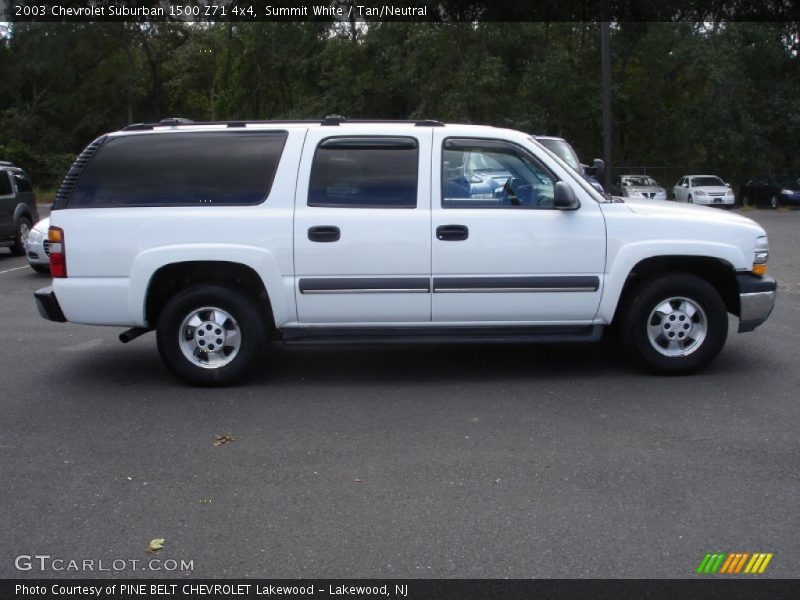 Summit White / Tan/Neutral 2003 Chevrolet Suburban 1500 Z71 4x4