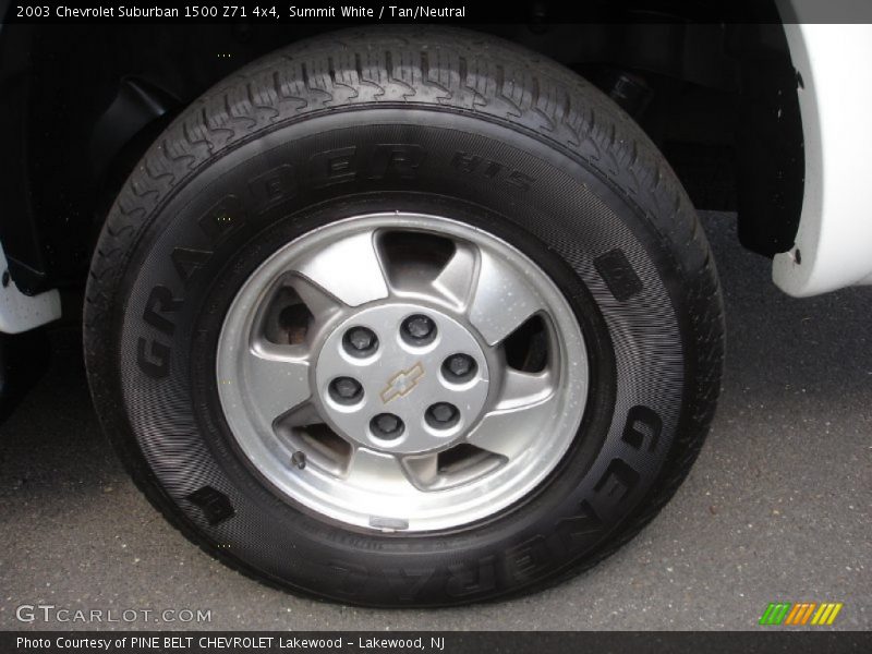Summit White / Tan/Neutral 2003 Chevrolet Suburban 1500 Z71 4x4