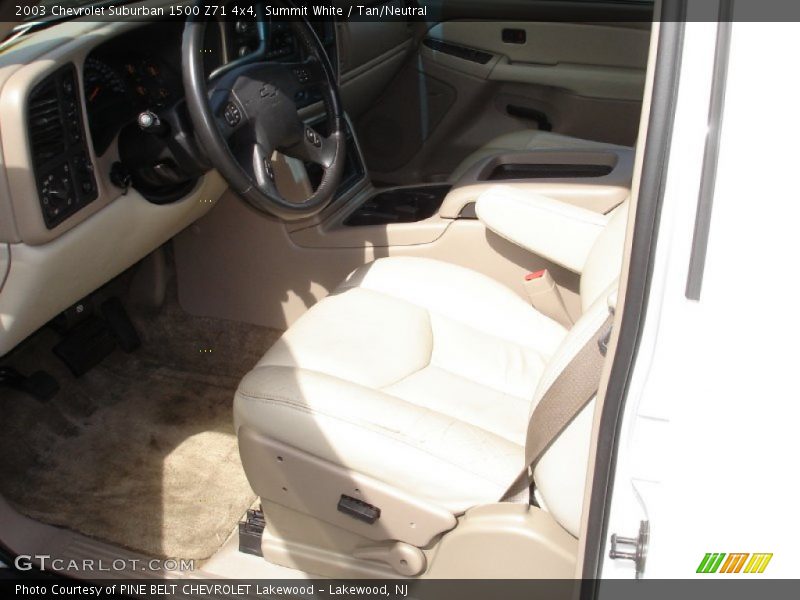 Summit White / Tan/Neutral 2003 Chevrolet Suburban 1500 Z71 4x4