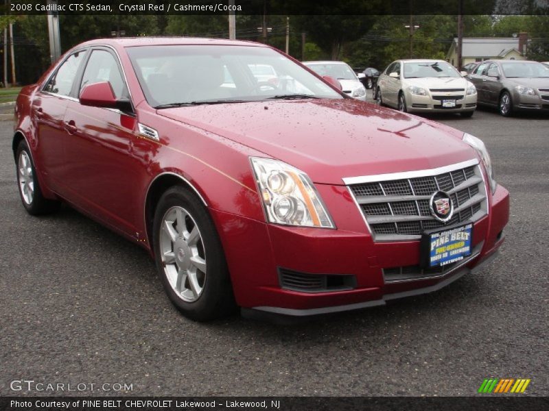 Crystal Red / Cashmere/Cocoa 2008 Cadillac CTS Sedan