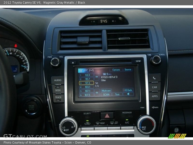 Magnetic Gray Metallic / Black 2012 Toyota Camry SE V6