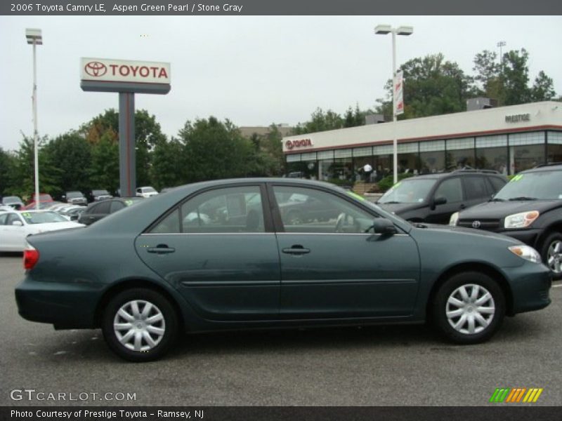 Aspen Green Pearl / Stone Gray 2006 Toyota Camry LE