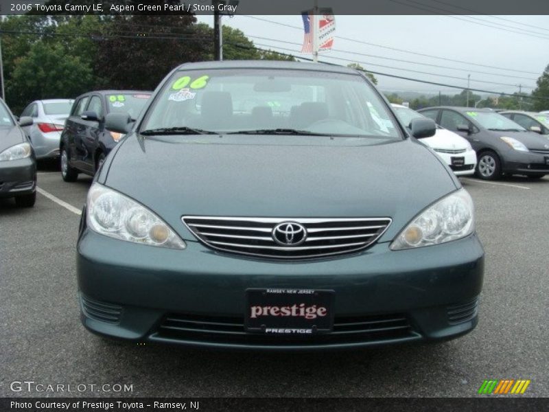 Aspen Green Pearl / Stone Gray 2006 Toyota Camry LE