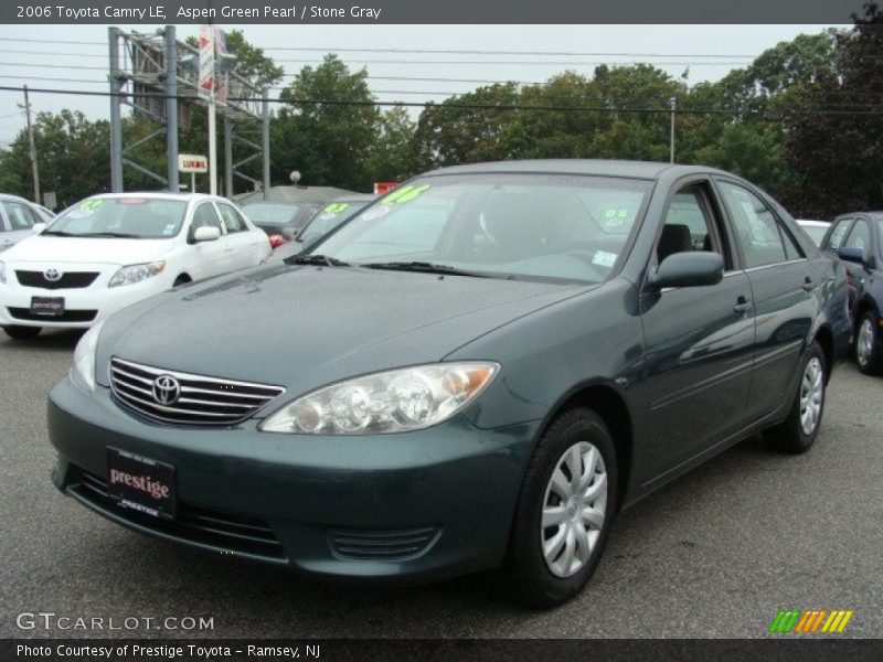 Aspen Green Pearl / Stone Gray 2006 Toyota Camry LE