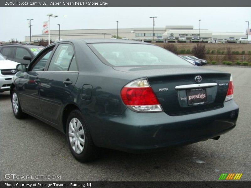 Aspen Green Pearl / Stone Gray 2006 Toyota Camry LE
