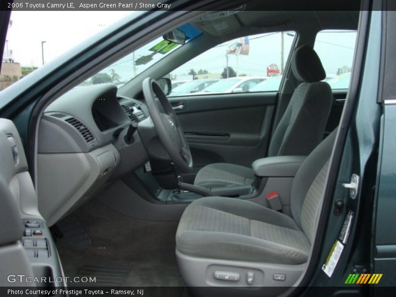 Aspen Green Pearl / Stone Gray 2006 Toyota Camry LE