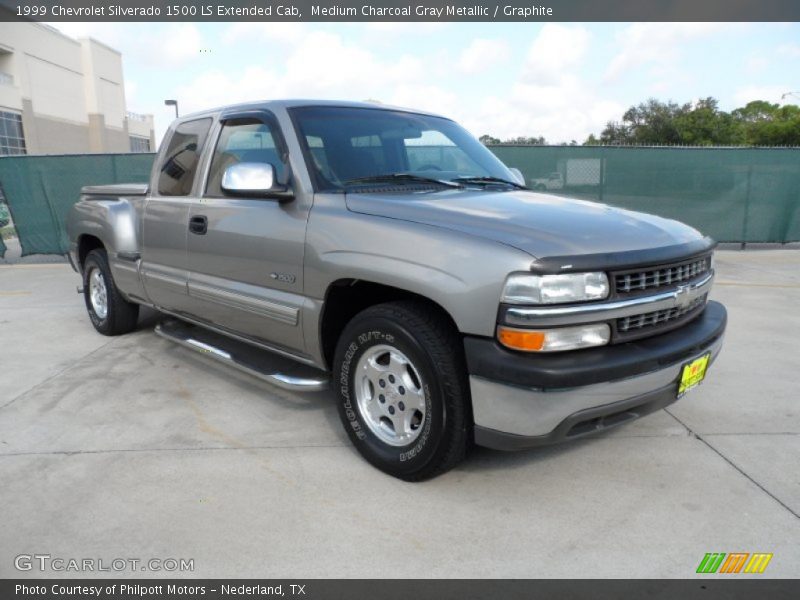 Medium Charcoal Gray Metallic / Graphite 1999 Chevrolet Silverado 1500 LS Extended Cab