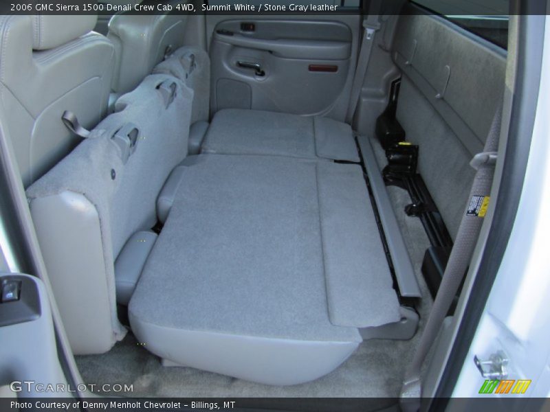 Summit White / Stone Gray leather 2006 GMC Sierra 1500 Denali Crew Cab 4WD