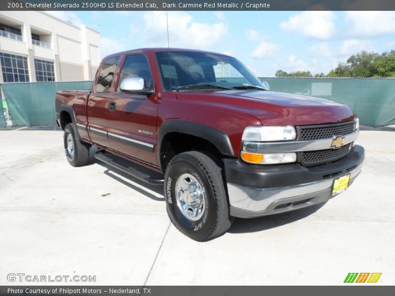 Dark Carmine Red Metallic / Graphite 2001 Chevrolet Silverado 2500HD LS Extended Cab