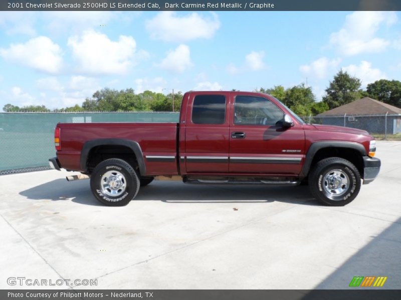 Dark Carmine Red Metallic / Graphite 2001 Chevrolet Silverado 2500HD LS Extended Cab