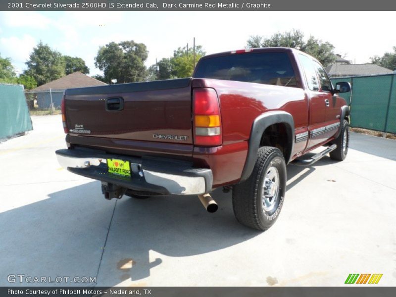 Dark Carmine Red Metallic / Graphite 2001 Chevrolet Silverado 2500HD LS Extended Cab