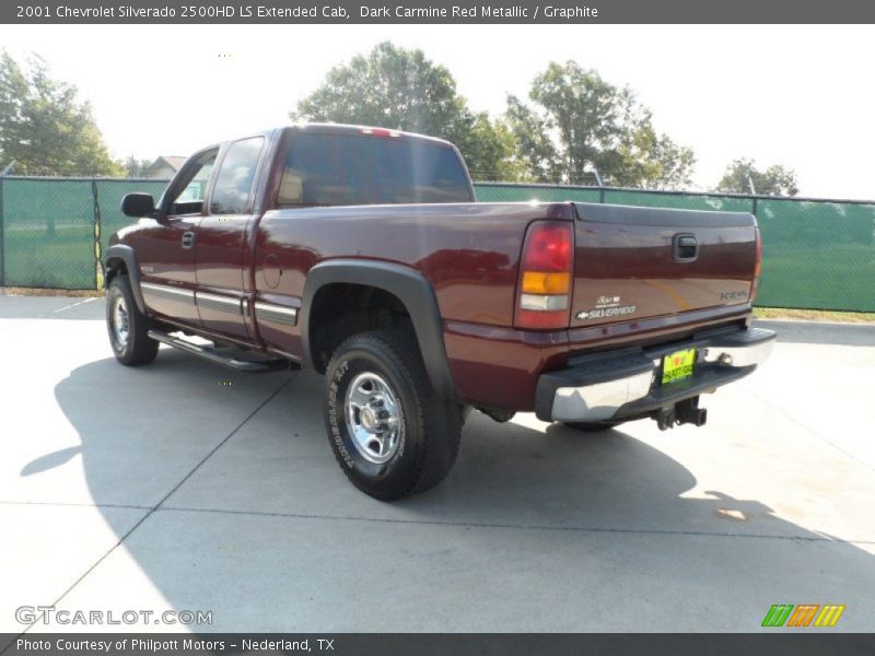 Dark Carmine Red Metallic / Graphite 2001 Chevrolet Silverado 2500HD LS Extended Cab