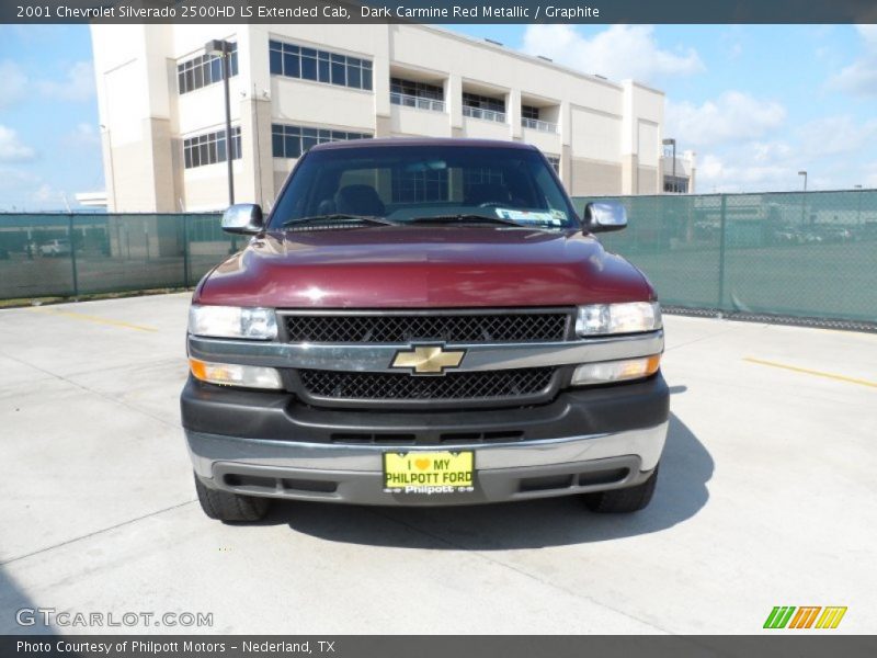 Dark Carmine Red Metallic / Graphite 2001 Chevrolet Silverado 2500HD LS Extended Cab