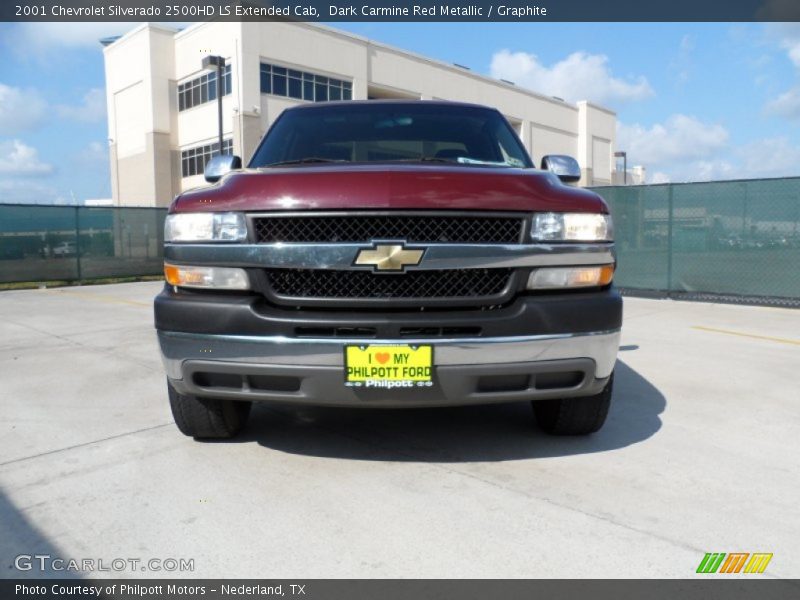 Dark Carmine Red Metallic / Graphite 2001 Chevrolet Silverado 2500HD LS Extended Cab