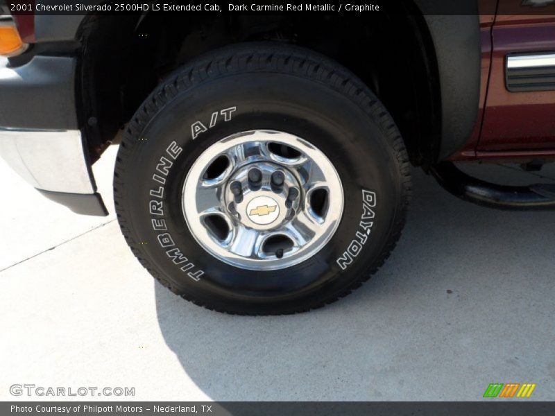 Dark Carmine Red Metallic / Graphite 2001 Chevrolet Silverado 2500HD LS Extended Cab