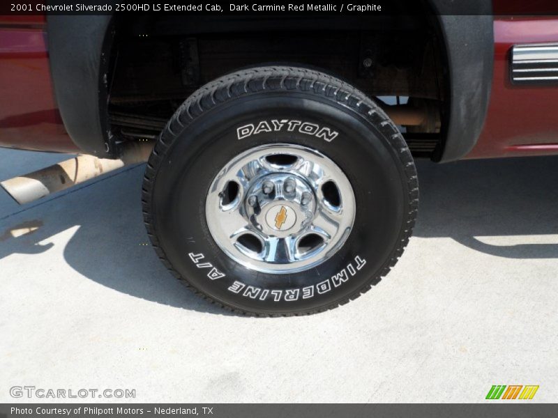 Dark Carmine Red Metallic / Graphite 2001 Chevrolet Silverado 2500HD LS Extended Cab