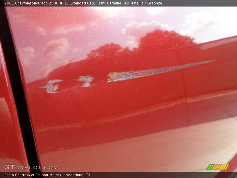 Dark Carmine Red Metallic / Graphite 2001 Chevrolet Silverado 2500HD LS Extended Cab