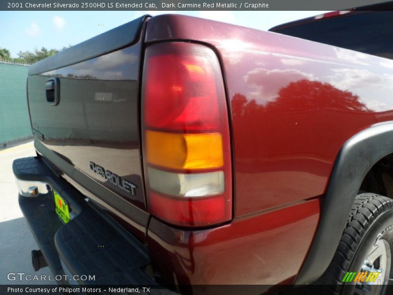 Dark Carmine Red Metallic / Graphite 2001 Chevrolet Silverado 2500HD LS Extended Cab