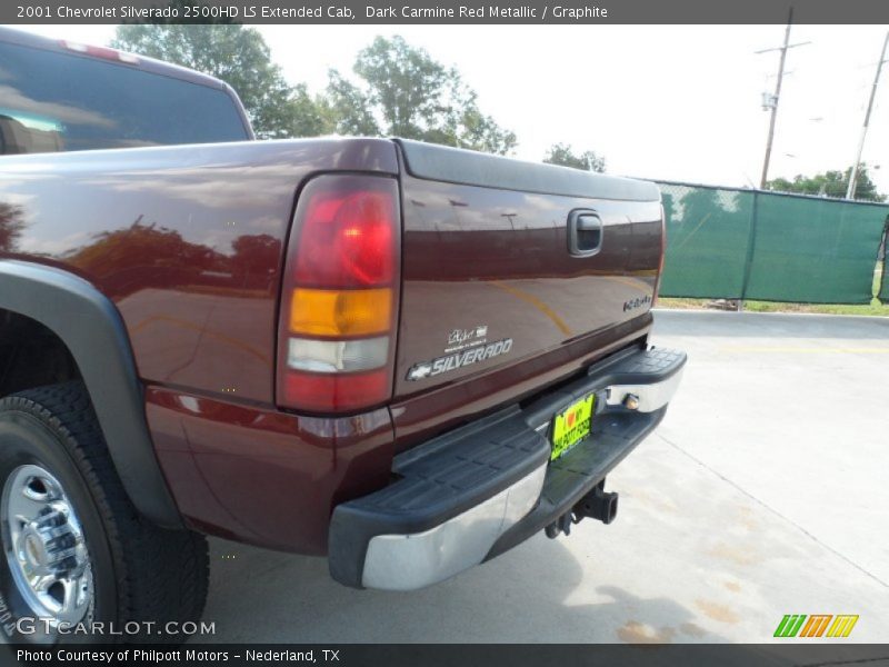 Dark Carmine Red Metallic / Graphite 2001 Chevrolet Silverado 2500HD LS Extended Cab
