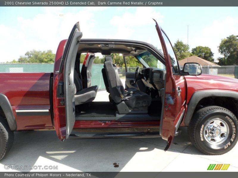 Dark Carmine Red Metallic / Graphite 2001 Chevrolet Silverado 2500HD LS Extended Cab