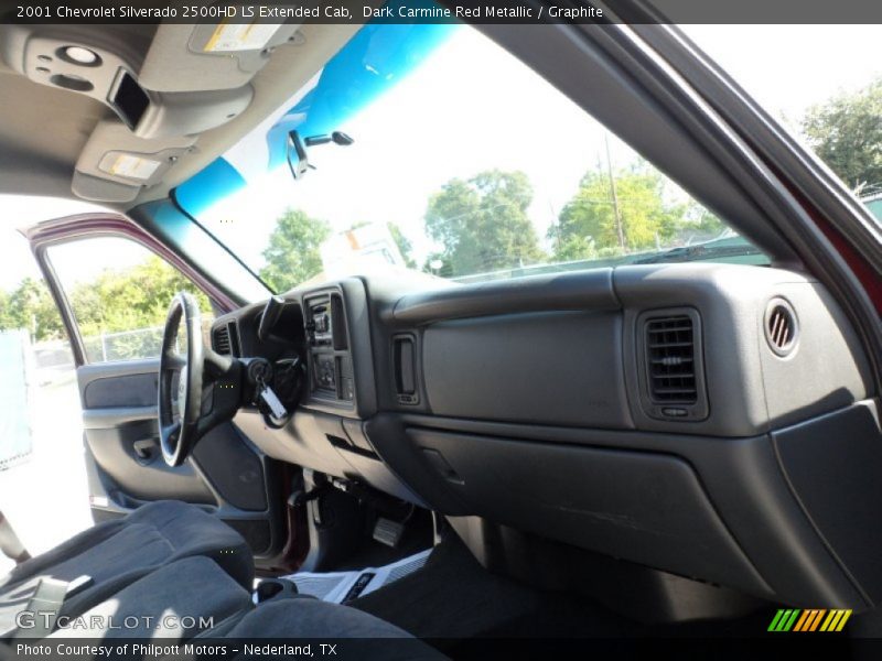 Dark Carmine Red Metallic / Graphite 2001 Chevrolet Silverado 2500HD LS Extended Cab