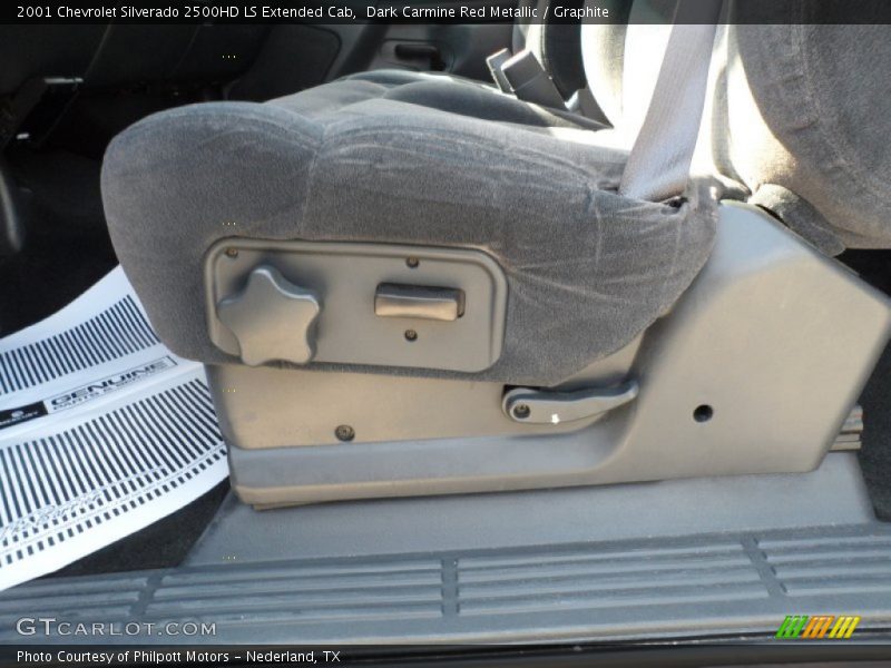 Dark Carmine Red Metallic / Graphite 2001 Chevrolet Silverado 2500HD LS Extended Cab
