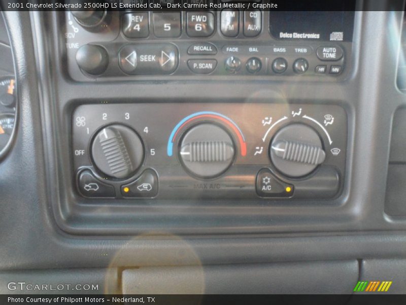 Dark Carmine Red Metallic / Graphite 2001 Chevrolet Silverado 2500HD LS Extended Cab