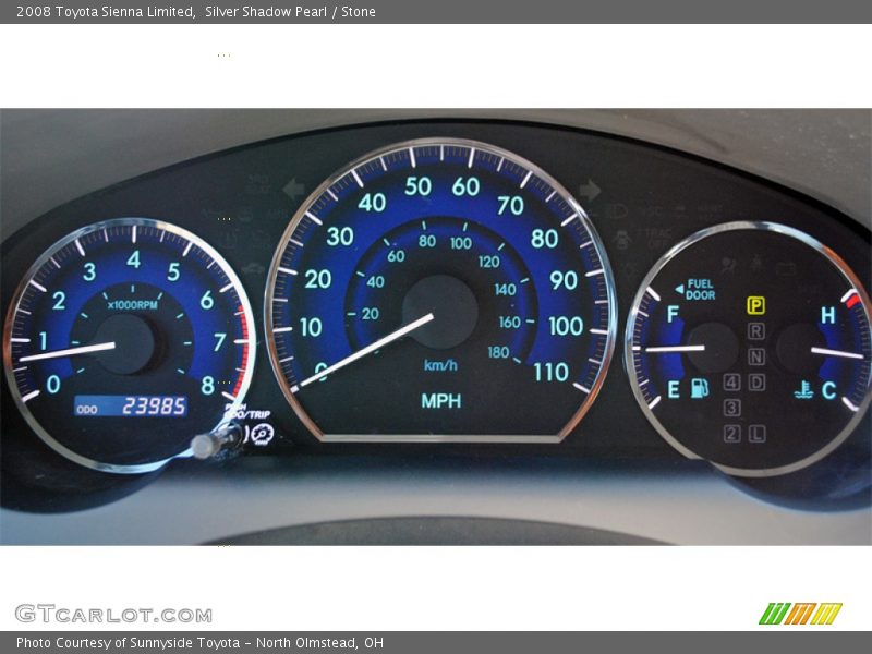 Silver Shadow Pearl / Stone 2008 Toyota Sienna Limited