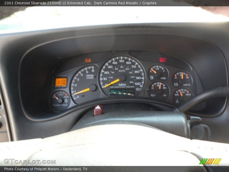 Dark Carmine Red Metallic / Graphite 2001 Chevrolet Silverado 2500HD LS Extended Cab