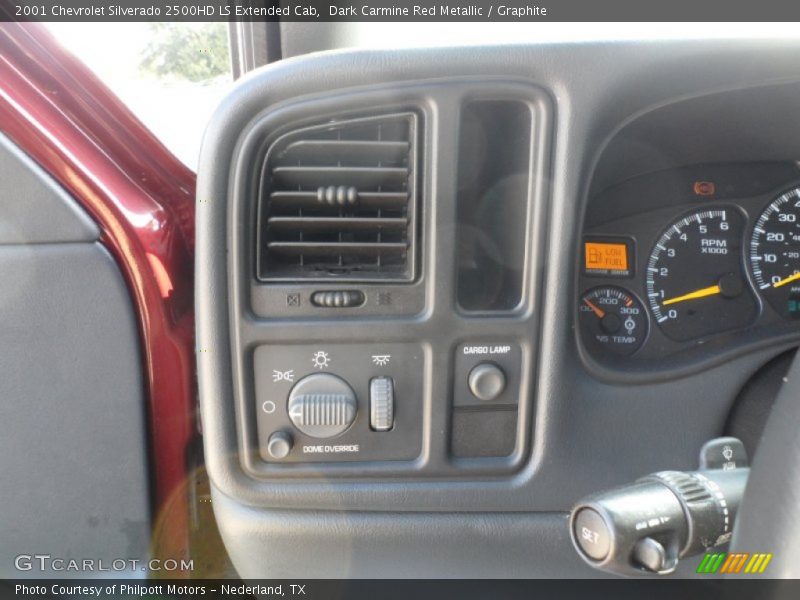 Dark Carmine Red Metallic / Graphite 2001 Chevrolet Silverado 2500HD LS Extended Cab